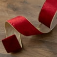 thumbnail image 2 of Northlight Pack of 12 Solid Bright Red Wired Christmas Craft Ribbon Spools - 2.5" x 120 Yards, 2 of 3