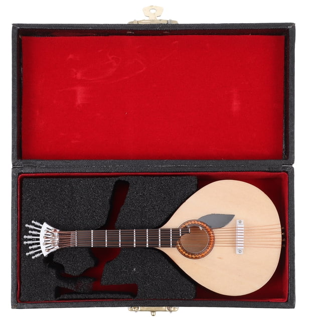 MasteelfCA 1 Ensemble Modèle de Guitare Portugaise Miniature Statue de Guitare Mini Instrument de Musique