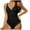 Black, variant on GYUJNB Womens One Piece Swimsuits Ruched Bathing Suits Strappy V Neck Monokini,S