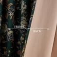 thumbnail image 6 of NICETOWN Floral Velvet Curtains for Living Room, Vintage Print Room Darkening Thermal Insulated Back Tab Drapes, Green, 52"x 108", 2 Panels, 6 of 7