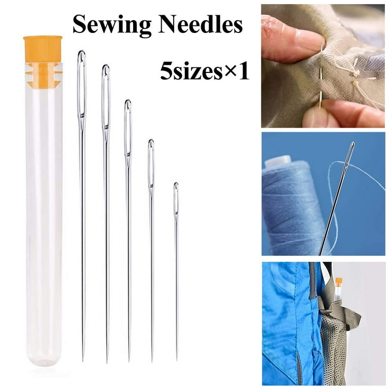 Shpwfbe For Handsewing Sewing Needles Needles Machine Sewing Useful Regular  Universal 5Pcs Big Embroidery Eye Needles Sewing Artscrafts Sewing  Christmas Room Decor 
