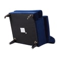 thumbnail image 4 of Maklaine Contemporary Hardwood Accent Arm Chair in Navy Blue, 4 of 14