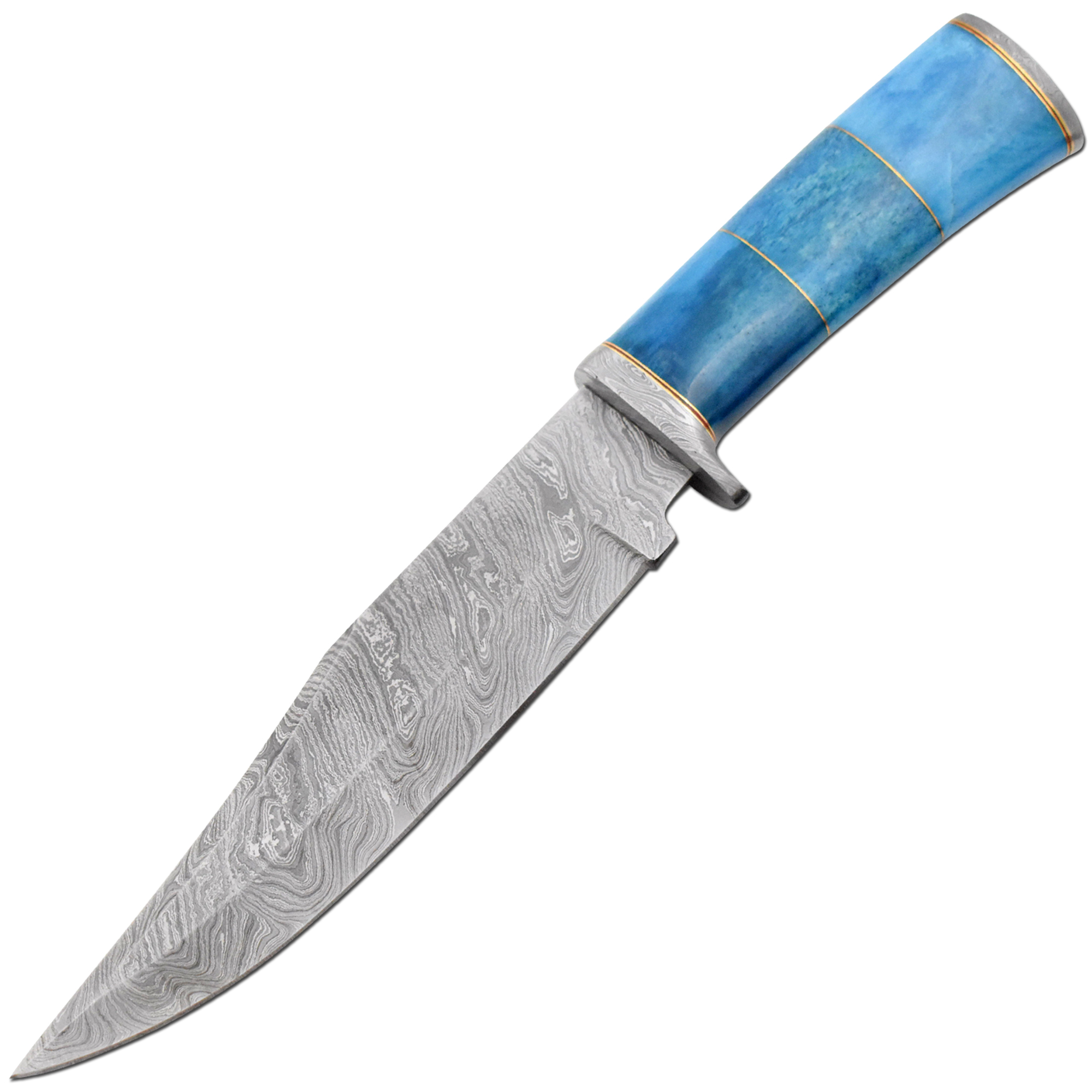 Old Ram Handmade Custom Damascus Drop Point Blade Hunting Bush-Craft Knife with Sheath