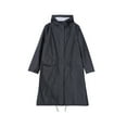 thumbnail image 1 of Advancent Chubasquero largo Unisex para mujer, chaqueta impermeable para la lluvia con capucha, ropa impermeable portátil, traje, ropa para senderismo, Paraguas de lluvia Negro L Advancent HA067004-13, 1 of 6