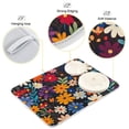 thumbnail image 4 of Yayeee Dish Drying Mat for Kitchen Counter Ultra Absorbent Easy Clean Pad 18x16", Bright Colorful Flowers Pattern, 4 of 7
