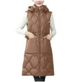 thumbnail image 2 of JURANMO Women's Ultra Light Long Down Vest,2024 Winter Women Warm Sleeveless Vests Long Jacket with Pockets Down Parkas Jackets Classic Solid Color Trendy Full Zipper Up Coats Lightweight, 2 of 6