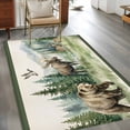 Bear Moose 2.7'x5' Rug for Office Desk Chair Area Small Bedroom, Brown ...