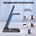 thumbnail image 5 of Wireless Charger for Samsung Charging Station, 3 in 1 Android Phone Wireless Charger for Samsung Galaxy S24 Ultra/S23 Ultra/Z Flip 6/Fold 6/Buds, Charger for Galaxy Watch Ultra/7/6/5/4/3 (Black), 5 of 5