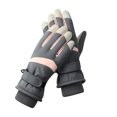 thumbnail image 1 of Guantes de esquí de invierno para hombres y mujeres, para exteriores, con pantalla táctil, cálidos, forrados de vellón, gruesos, impermeables y antideslizantes, 1 of 6