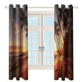 thumbnail image 3 of Blackout Curtains for Bedroom Hawaii Full Room Darkening Grommet Curtains for Living Room,Thermal Insulated Ombre Drapes, 3 of 7