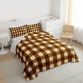 thumbnail image 3 of Homewish Geometric Plaid 3 Pieces Queen Comforter Set for Teens Boys Girls,Abstract Grid Ultra Soft Bedding Sets,Abstract Retro Vintage Bedding Comforter Set Breathable,Breathable Home Decor, 3 of 8