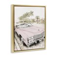thumbnail image 3 of Stupell Industries Baby Pink Retro Convertible Gold Framed Floater Canvas Wall Art design by Cindy Jacobs, 21 x 17, 3 of 9