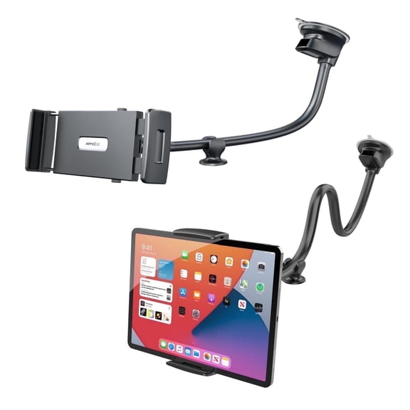 A2C Tablet Holder for Car, Vehicle Window Mount with Long Arm Suction Cup Phone Holder for Car & Truck