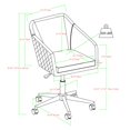 thumbnail image 4 of Tyler Chaise de Bureau Rembourrée Pivotante à Baril Rembourré en Vert, 4 of 5