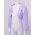 thumbnail image 6 of iiniim Kids Girls Open Front Beaded Wedding Flower Girls Shurg Bolero Cardigan Long Sleeve Princess, 6 of 7