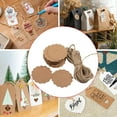 thumbnail image 4 of Etiquetas de papel Kraft Cateissary 100 Uds 5.5x6cm con cordel peludo, 4 of 6