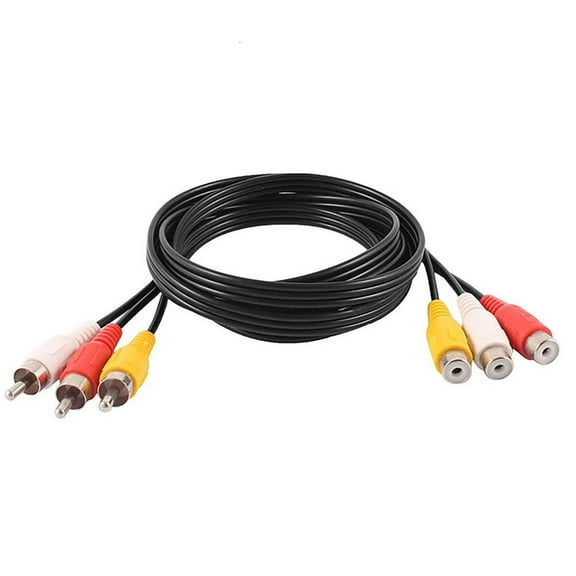 Yammee Composite Auditory Video Cable Extension Line 3RCA Male to Female Adapter Cable Wire for TV and More 25cm-10m