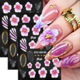 thumbnail image 1 of Calcomanías para Uñas SUTOZMIWE 5D en Relieve con Flores de Hibisco 3 Hojas, 1 of 8