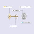 thumbnail image 2 of Diamond Stud Earring | 6 Carat IGI Certified Oval Shape Lab Grown Diamond Stud | 18K in Rose Gold | Solice Lab Diamond Halo Stud Earrings | Prong Setting | FG-VS1-VS2 Quality | Friendly Diamonds, 2 of 5