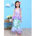 thumbnail image 3 of Disfraz de princesa de manga larga para niña, vestido de fiesta con lentejuelas, disfraz de princesa sirena para niña, vestido de fiesta, 3 of 5