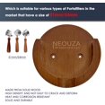 thumbnail image 3 of NEOUZA Coffee Portafilter Wall Rack Mount Hanger for 51/54mm, Espresso Filter Puck Screen Holder, Wooden, 3 of 8
