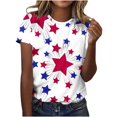 thumbnail image 2 of PNTUTB Women's Fashionable Round Neck Blouse Casual Loose Basic Printed Short Sleeve T Shirt, 2 of 6