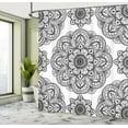thumbnail image 5 of Ambesonne Black Shower Curtain, Ornate Mandala Patterns, 69"Wx84"L, Black, 5 of 5