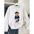 thumbnail image 4 of Women's Bear Graphic Sweatshirt Long Sleeve Pullover Top, 4 of 8