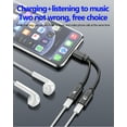 thumbnail image 2 of Dual Lightning Headphone Jack Adapter (2in1)for Apple MFi Certified Dongle Aux Audio Charger Cable Splitter for iPad Air for iPhone 14 13 Pro Max Connector Double Lighting Charging Earphone Converter, 2 of 7
