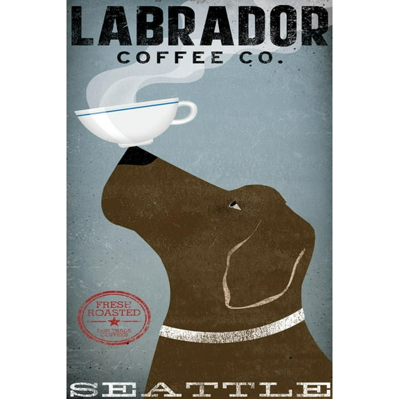 Art.com Labrador Coffee Co Seattle Art Print by Ryan Fowler, 12" x 18"