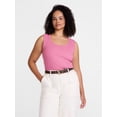 thumbnail image 2 of Scenario Women's Wide Ribbed Tank Top, Sizes XS-XXXL, 2 of 6