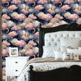 thumbnail image 5 of Dreamy Baroque Peel and Stick Wallpaper Ethereal Night Sky Soft Pink Clouds Golden Stars Wall Mural 23.6in x 9.8ft Self Adhesive Removable Wall Paper Renter Friendly Wallpaper for Girls Kids Bedroom, 5 of 8