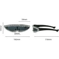 thumbnail image 5 of Square Sunglasses Men Women Y2K Disco Sunglasses Oversized One-Piece Sunglasses With Rhinestones, 5 of 5
