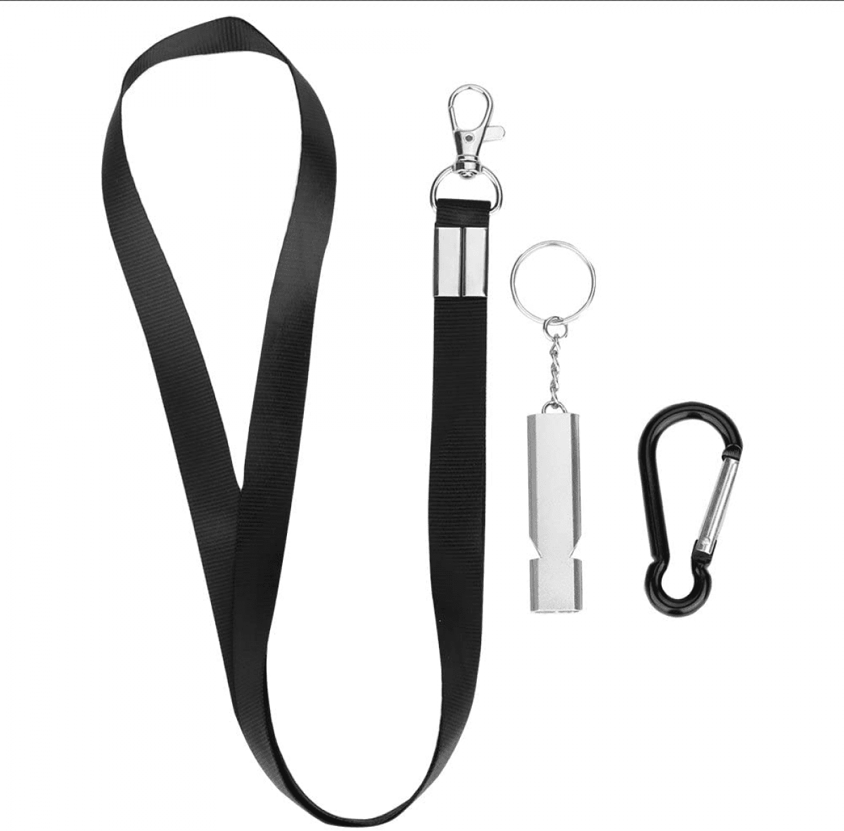 2PCS Outdoor Loudest Emergency Survival Whistles with Carabiner and Lanyard for Camping Hiking Sports Dog Training 