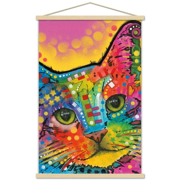 Dean Russo - Cat Wall Poster with Wooden Magnetic Frame, 22.375" x 34"