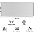 thumbnail image 3 of Large  Pad, Desk Mat Large Office Desk Pad Gaming  Pad with Stitched Edges, 31.5" x 15.7" Mousepad with Non-Slip  Rubber Base for PC Laptop  Office Accessories, Gray, 3 of 14