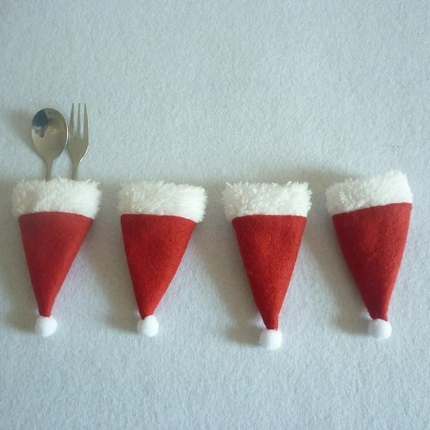 4 Pedazos De La Tapa De La Navidad Tapa De La Botella De Vino Cubierta Del Colcomx Sombrero de botella de vino de Navidad