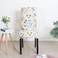 thumbnail image 3 of Chair Covers for Dining Room Set of 6 Pack Stretch Chair Slipcovers for Parson Chairs 6 Pieces Washable Removable，Flower 14 \u2026, 3 of 6