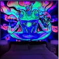 thumbnail image 1 of Tapiz de pared con forma de rana fluorescente, 150 x 130 cm, microtela de fibra, 1 of 2