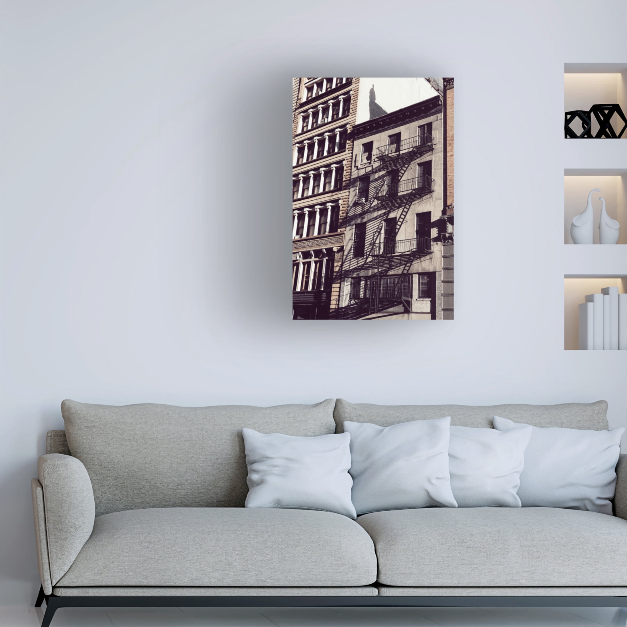 Trademark Fine Art Rikard Martin New York City Fire Escapes Canvas Wall Art