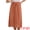 Burnt Orange, variant on DARING DIVA Women's Elastic Waist Polka Dots Midi Skirts Small Beige