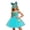 Sky Blue, variant on LYHaoo Kids Girls Halloween Tulle Dresses with Headband and Bag 4PCS Set Performance Party Outfits(6-7 Years)