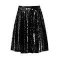 thumbnail image 6 of WAYUTE Women's Skirts Fashion High Waist Pleated Solid Color Short Skirt Loose Comfortable Sequin Skirt Party Performance Evening Wear Holiday Skirt, 6 of 6