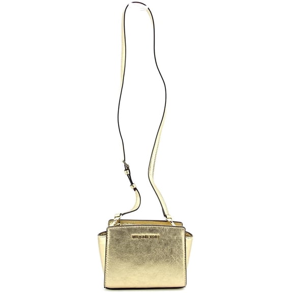 Michael Michael Kors Selma Mini Messenger Bag Pale Gold