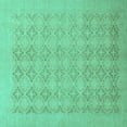 thumbnail image 1 of Ahgly Company Indoor Square Oriental Turquoise Blue Traditional Area Rugs, 8' Square, 1 of 4