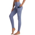 thumbnail image 1 of Women's High Waisted Yoga Pants with Pockets Tummy Control Workout Leggings, 1 of 6