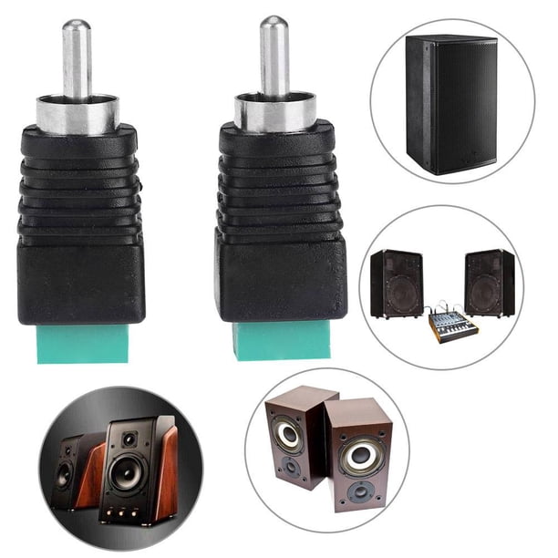 2 uds Cable de altavoz a Audio macho RCA conectores adaptadores Jack Plug Tmvgtek 2uk0dv8ep7fl3xt2