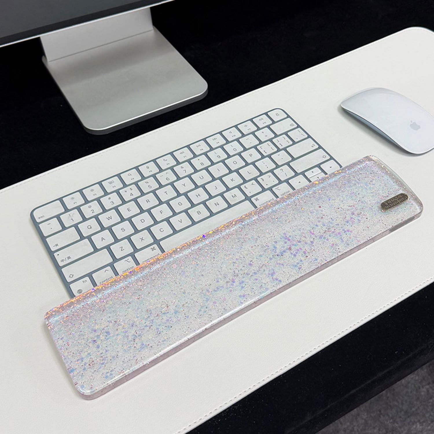 Unbranded Valentine's Gift Memory Foam Keyboard Wrist Rest, Champagne Gold