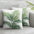 thumbnail image 3 of Acheng Palm Leaves with Lush Branches and Leaves Tropical Jungle Palm Leaves Plush Pillowcase 1 Piece White, 3 of 5