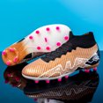 thumbnail image 2 of Zapatillas de fútbol al aire libre para hombre, zapatos de fútbol, tobillo alto, TF/FG, entrenamiento ultraligero, tendencia profesional, Unisex, suave, 2 of 5